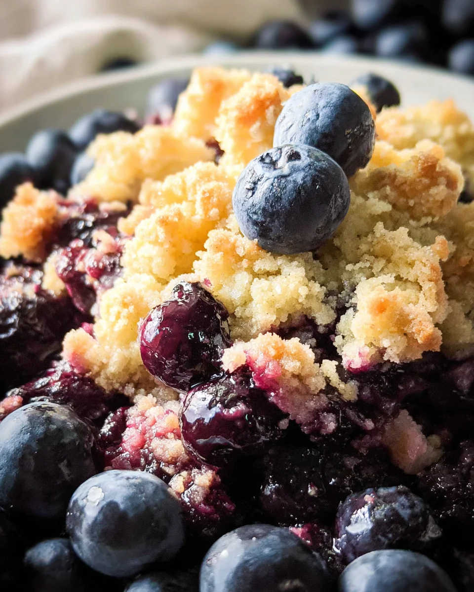 4 Ingredient Blueberry Cobbler