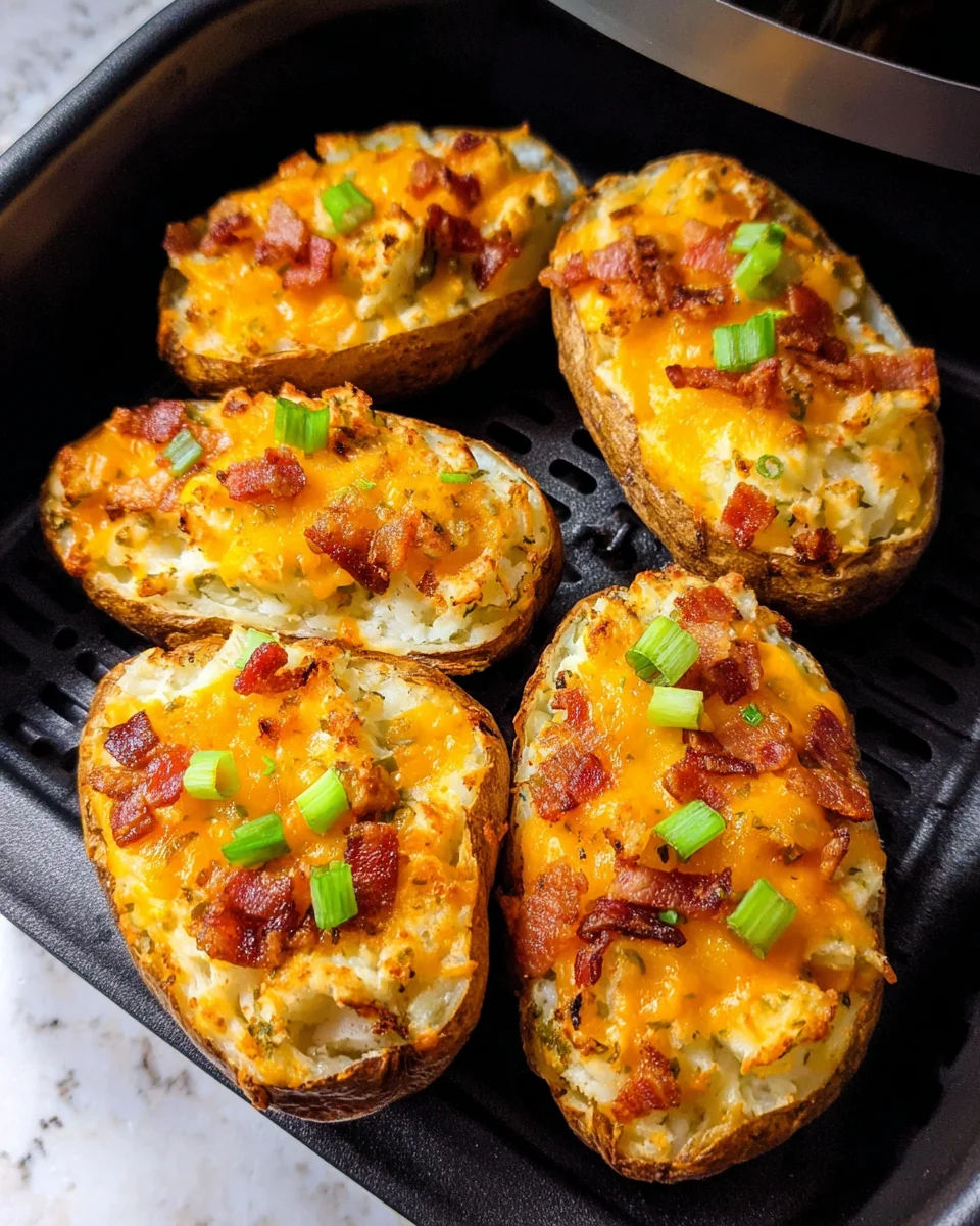 Air Fryer Twice Baked Potatoes