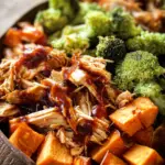 BBQ Chicken & Roasted Sweet Potato Bowls
