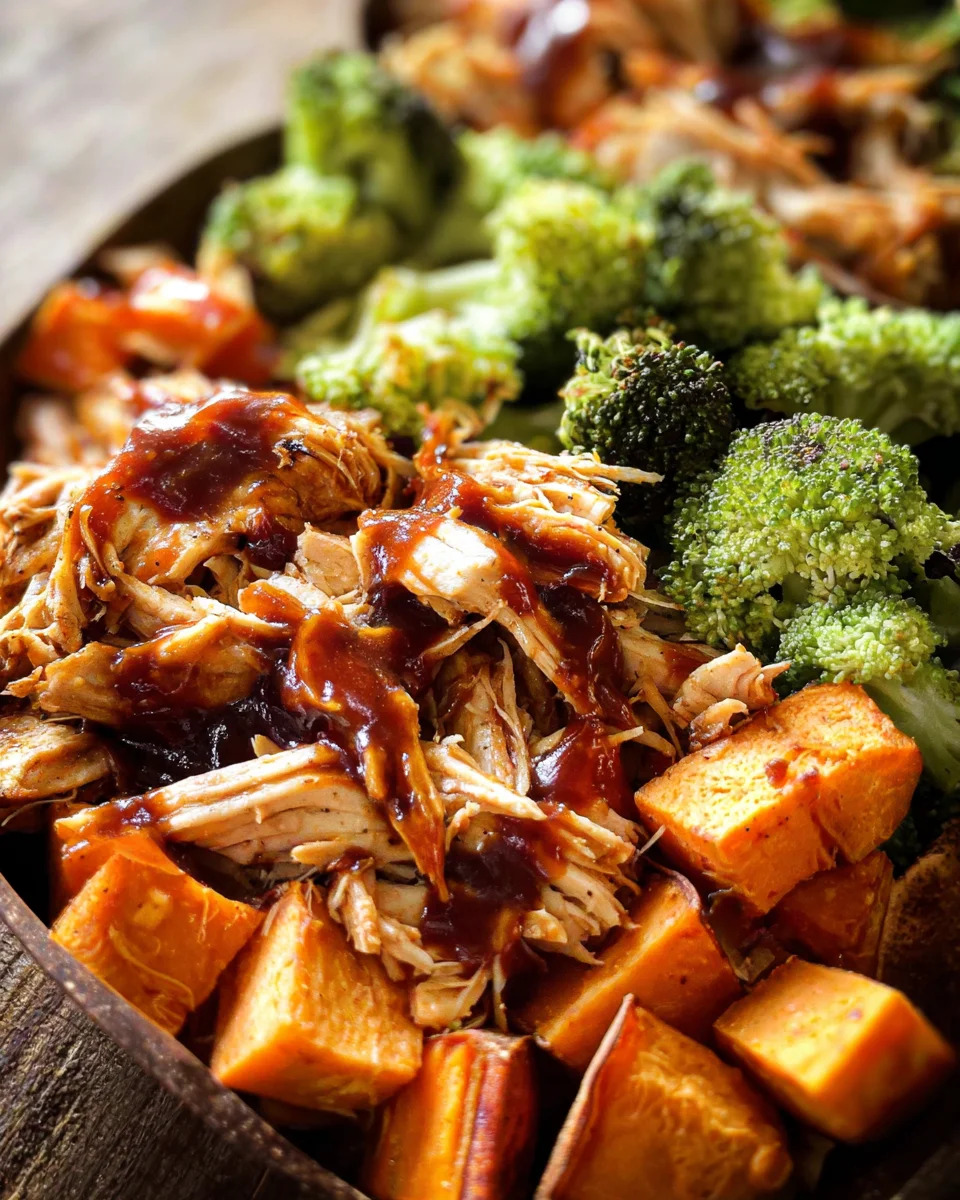 BBQ Chicken & Roasted Sweet Potato Bowls