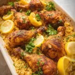 Baked Chicken Legs and Rice