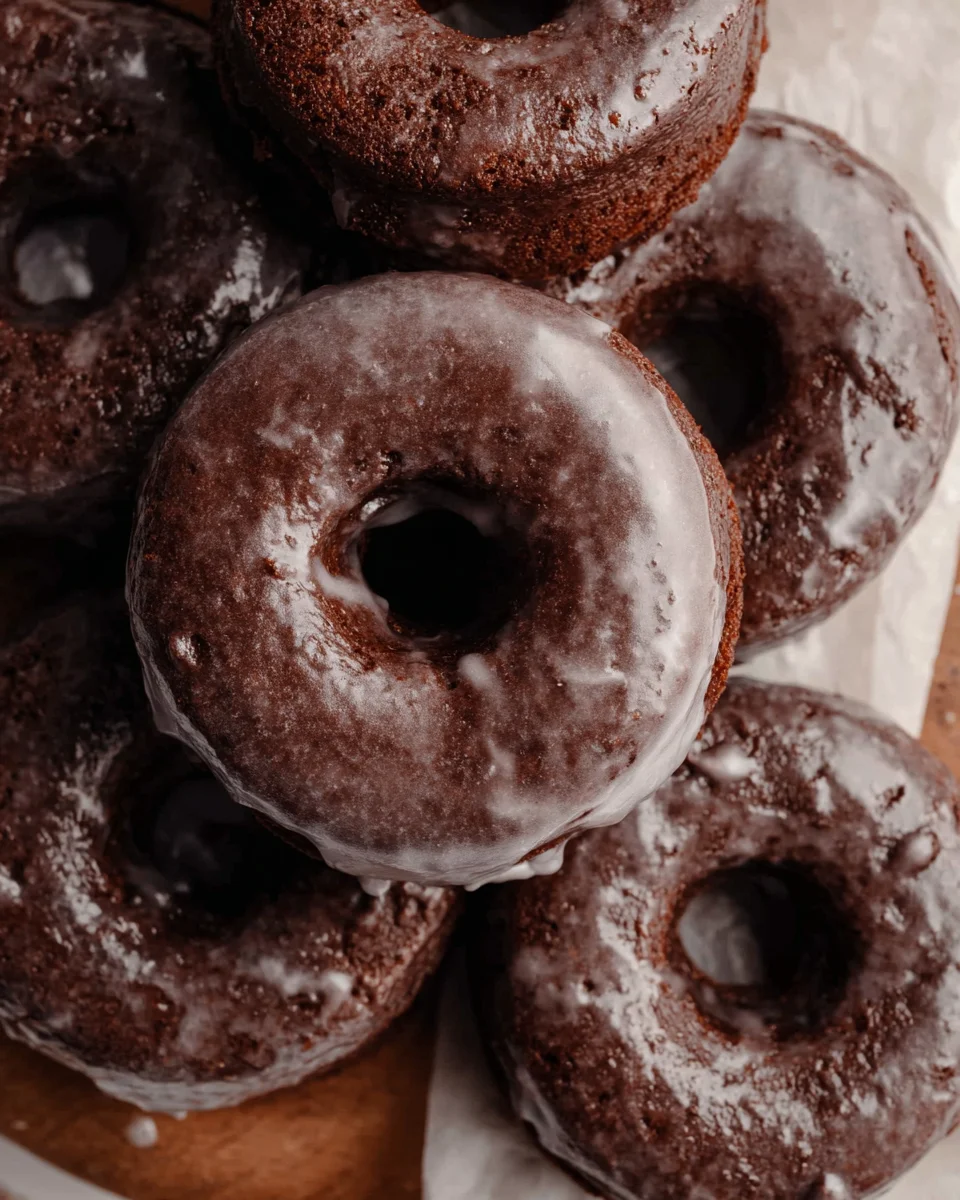 Baked Chocolate Cake Doughnuts