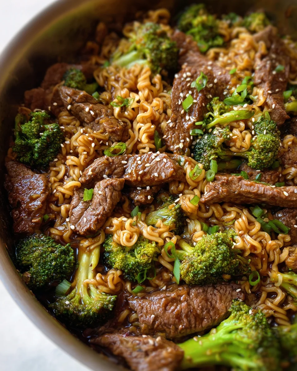 Beef and Broccoli Ramen Stir Fry