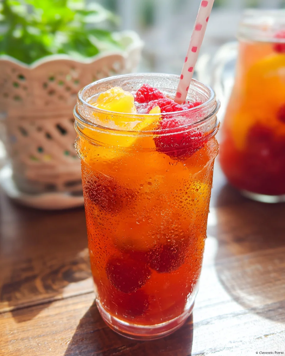 Bellini Peach Raspberry Iced Tea