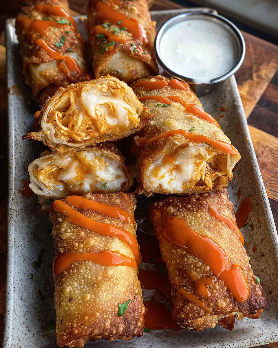 Buffalo Chicken Egg Rolls