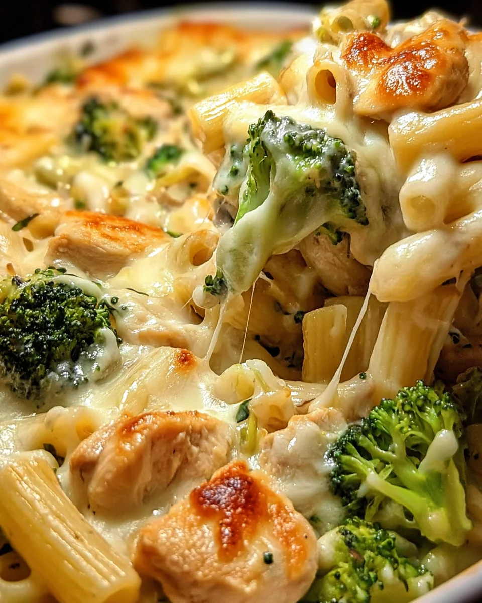 Chicken and Broccoli Alfredo Bake