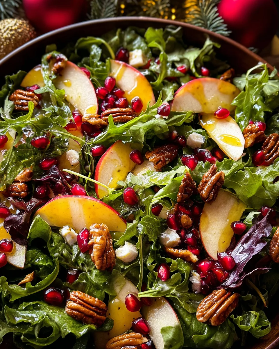 Christmas Salad with Honey Mustard Dressing