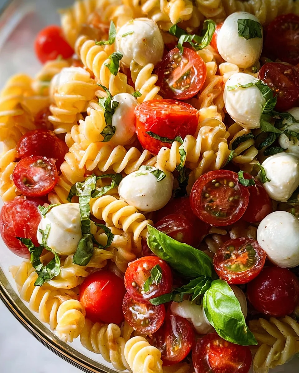 Creamy Caprese Pasta Salad
