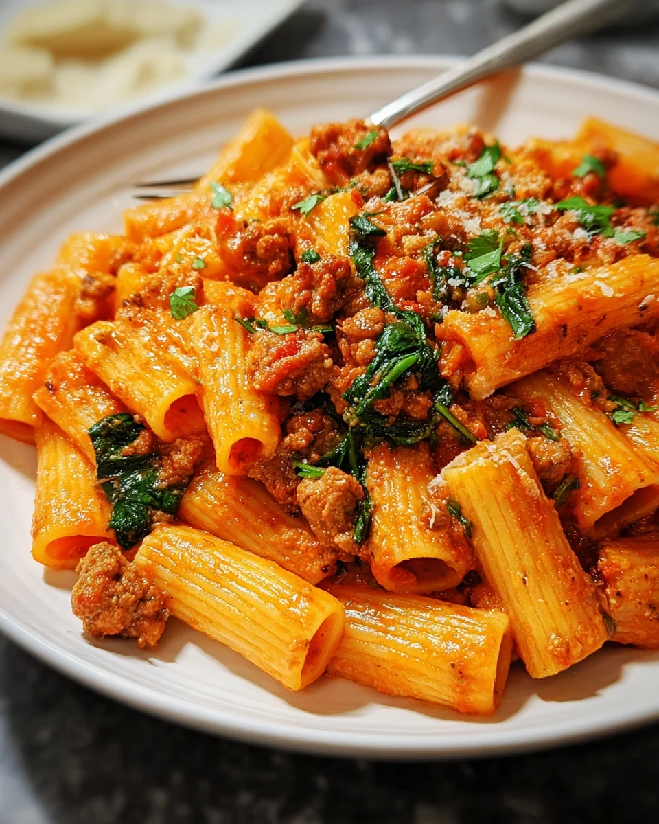 Creamy Sausage Rigatoni