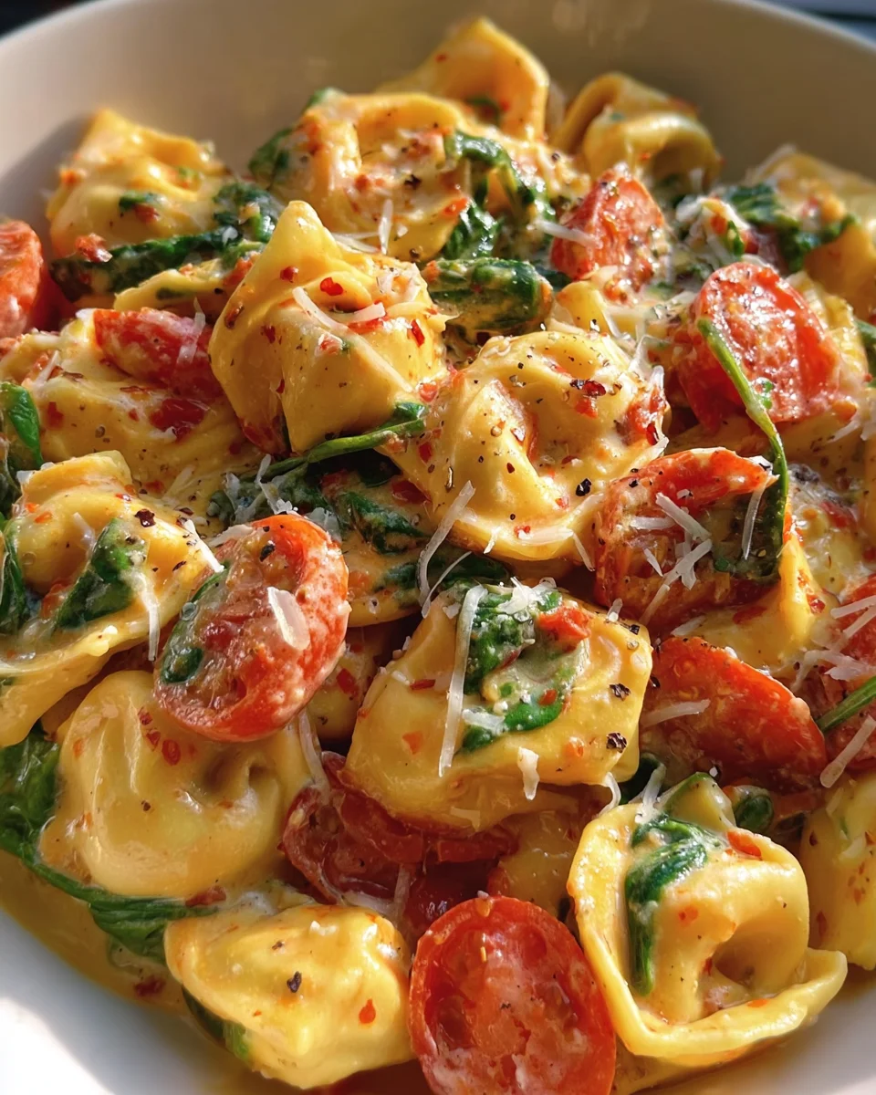 Creamy Tortellini with Tomatoes