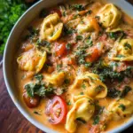 Creamy Tuscan Tortellini Soup
