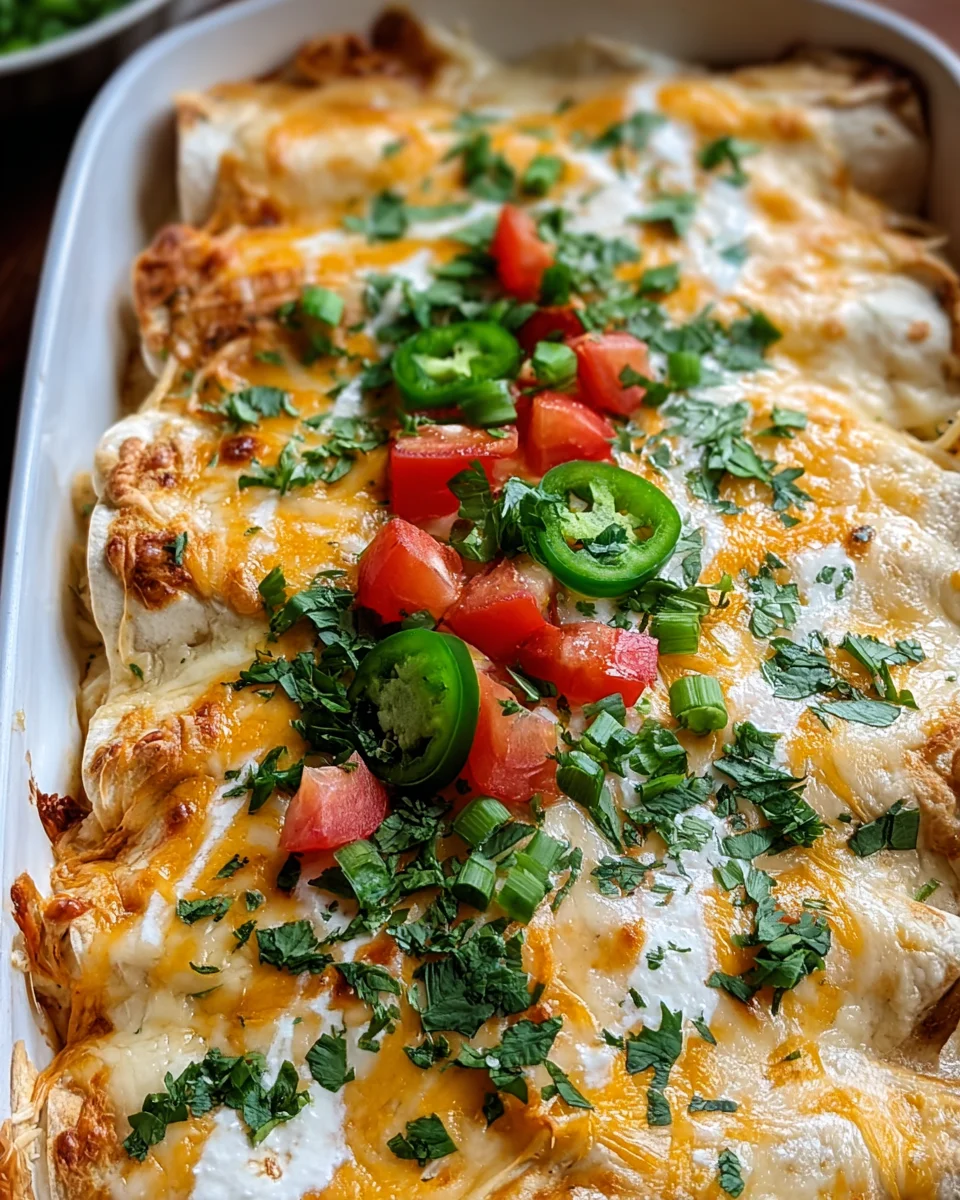Creamy White Chicken Enchiladas