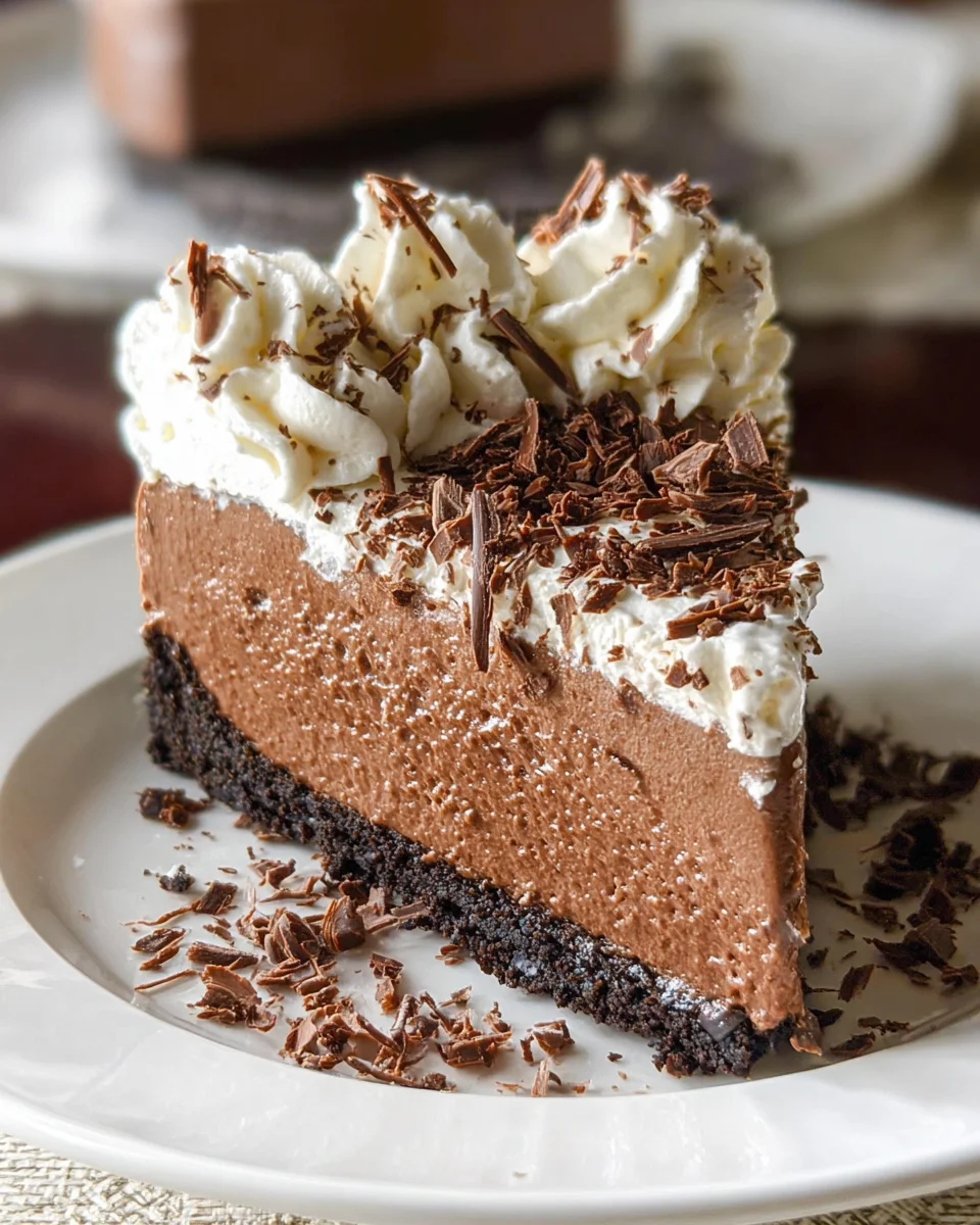 Easy No Bake Chocolate Cheesecake