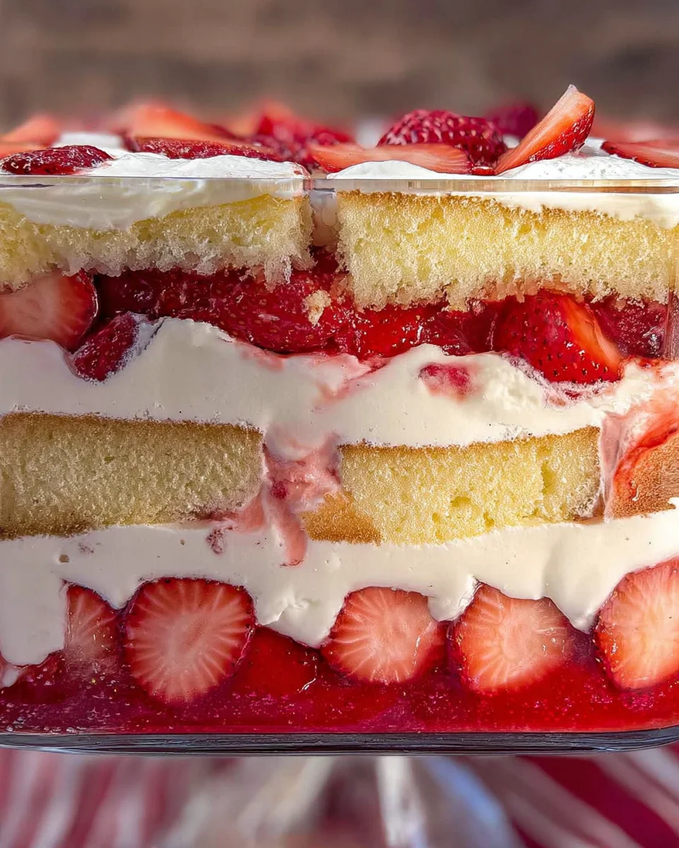Easy Strawberry Trifle with Pound Cake