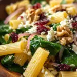 Feta & Cranberry Rigatoni Salad with Lemon Vinaigrette