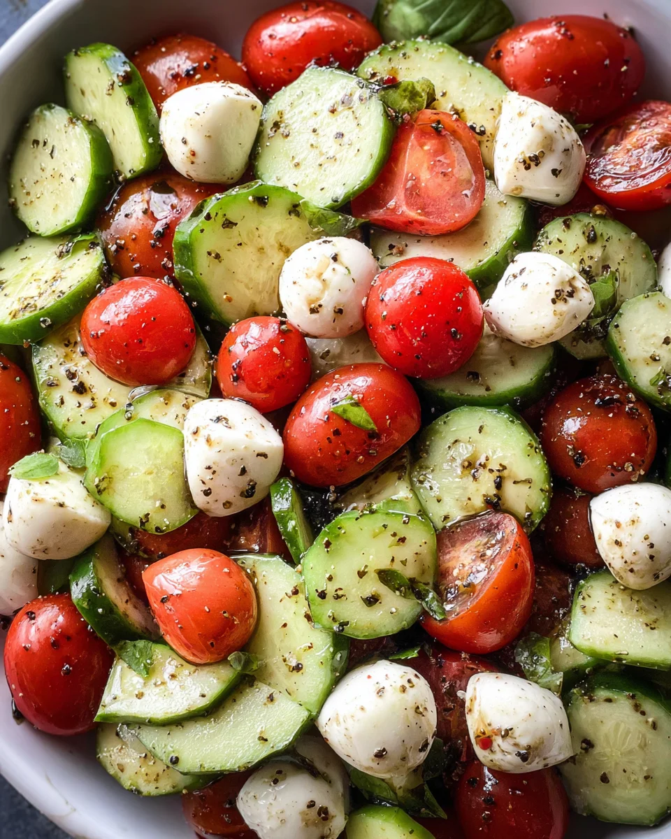 Fresh Cucumber Caprese Salad 19 Fresh