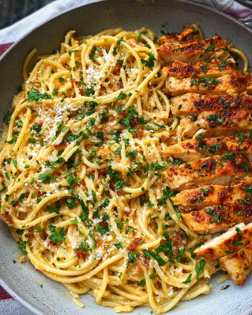 Garlic Butter Chicken Pasta