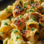 Garlic Butter Chicken with Rigatoni and Parmesan