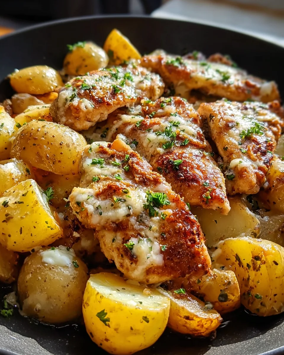 Garlic Parmesan Chicken and Potatoes (One-Pan Dinner)
