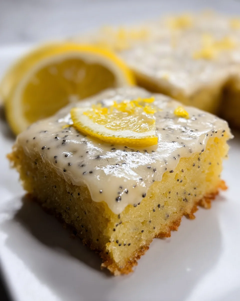 Glazed Lemon Poppy Seed Bars