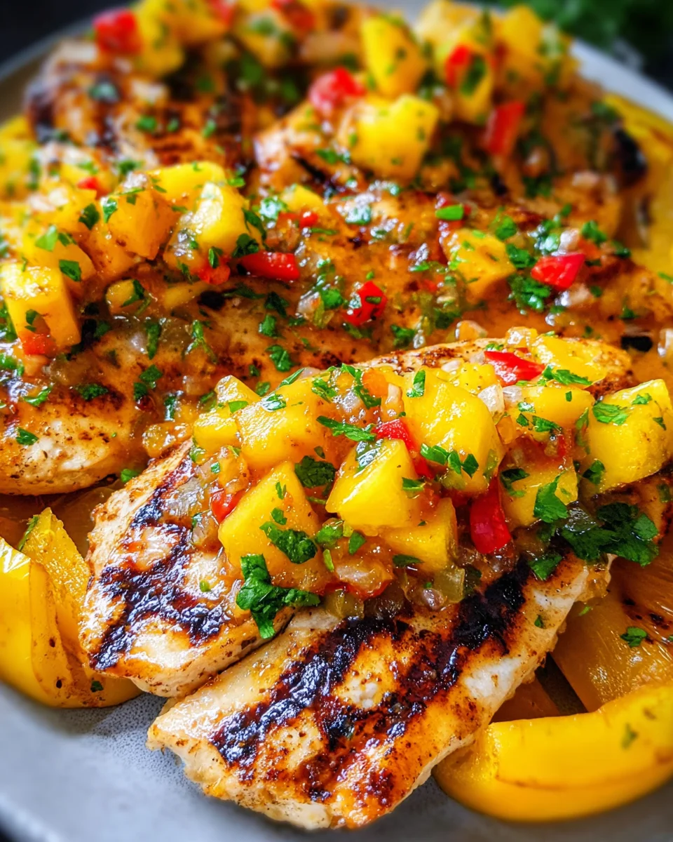 Grilled Mango Pineapple Chicken