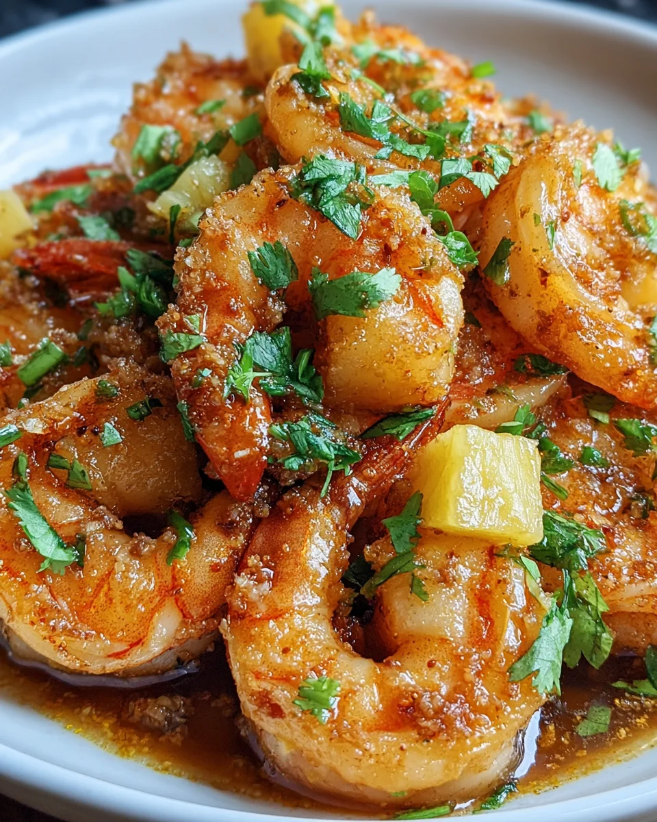 Hawaiian Garlic Shrimp