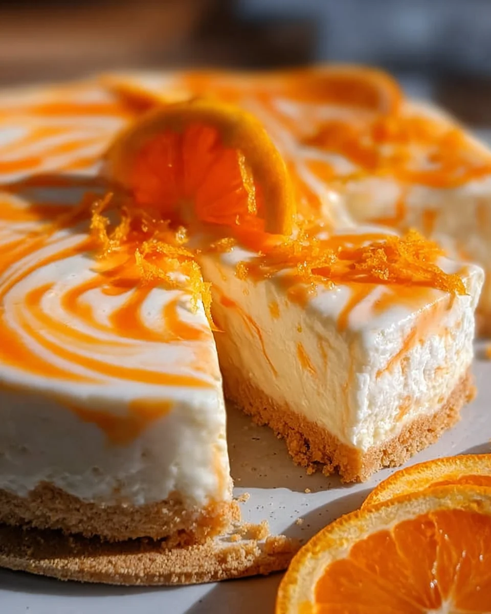 No-Bake Orange Creamsicle Cheesecake