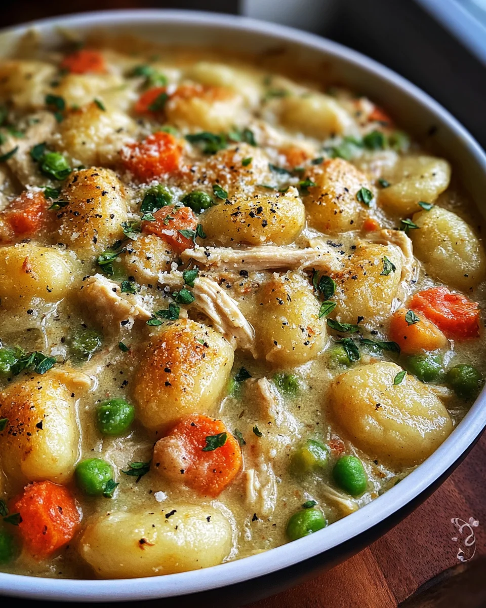 One Pot Gnocchi Chicken Pot Pie