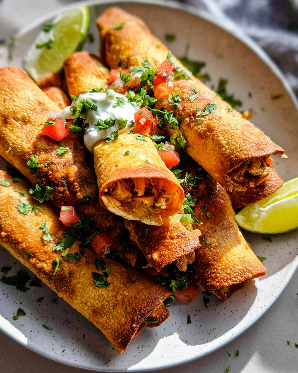 Oven Baked Chicken Taquitos Recipe