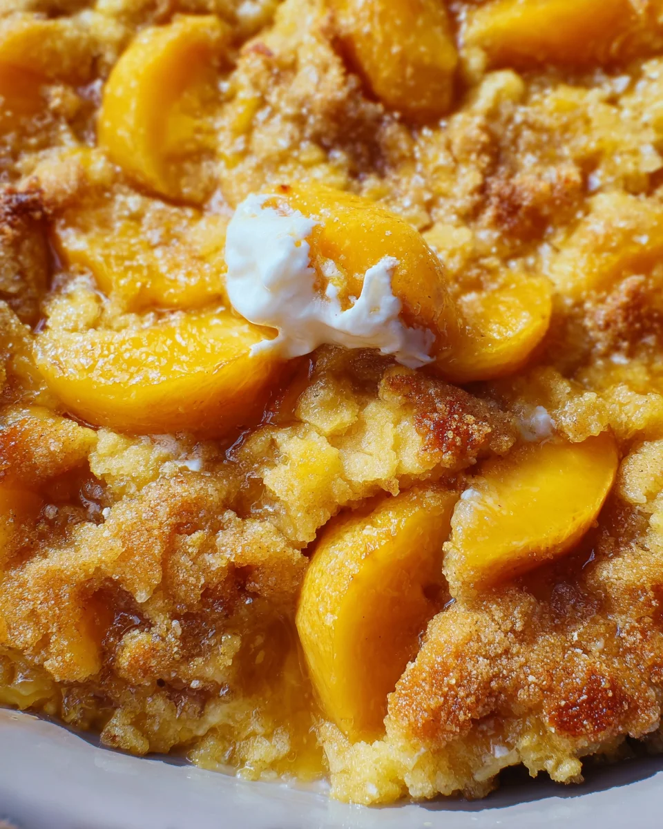 Peach Cobbler with Cake Mix