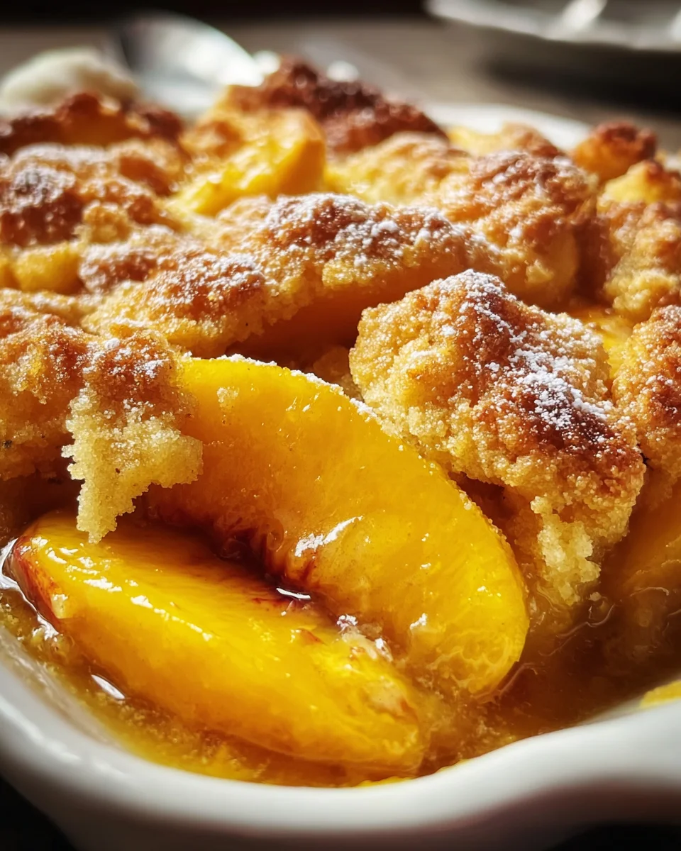 Ridiculously Easy Peach Cobbler