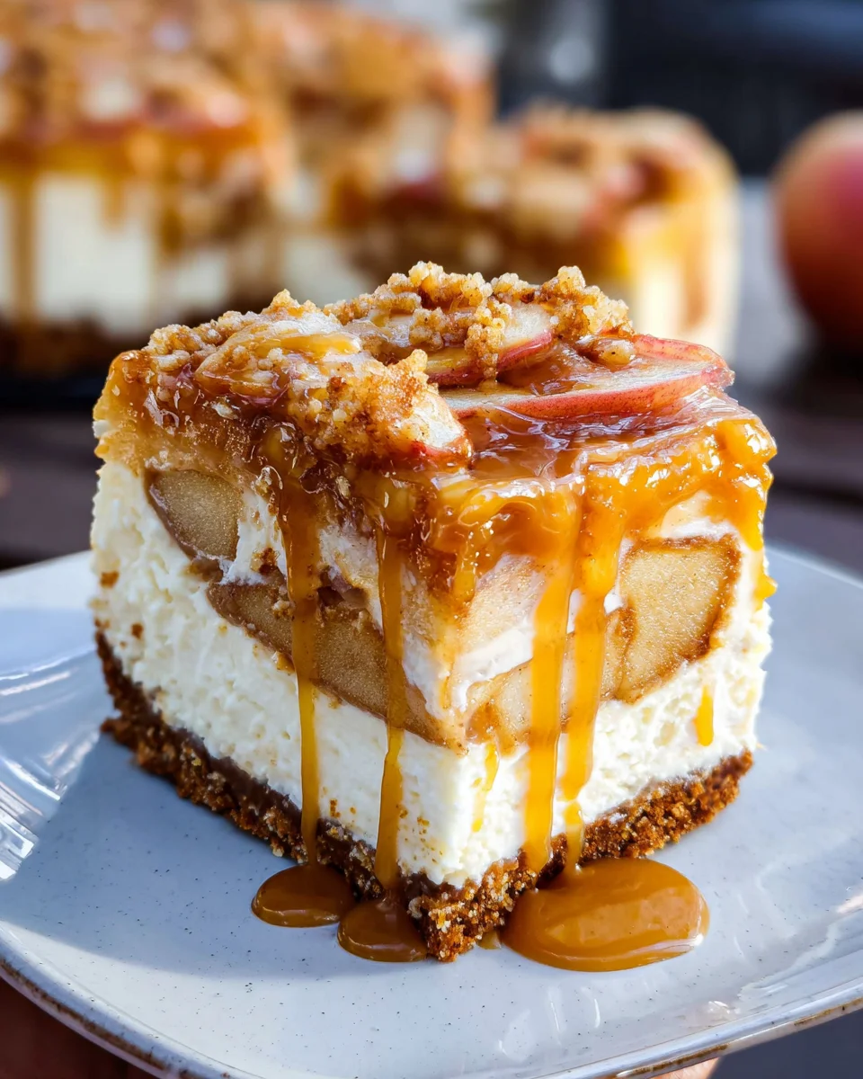 Salted Caramel Apple Pie Cheesecake