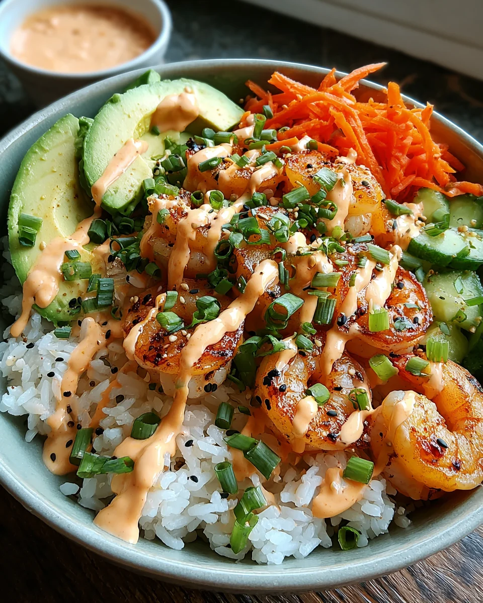 Shrimp Rice Bowls with Spicy Mayo