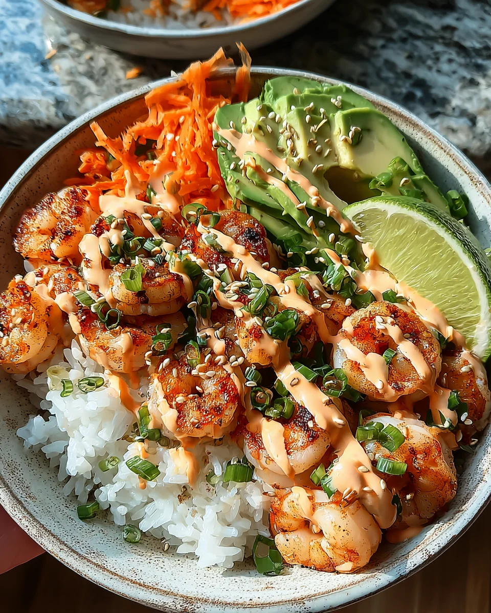 Shrimp Rice Bowls with Spicy Mayo
