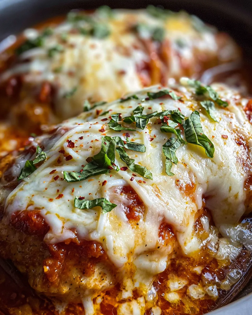 Slow Cooker Cheesy Mozzarella Chicken