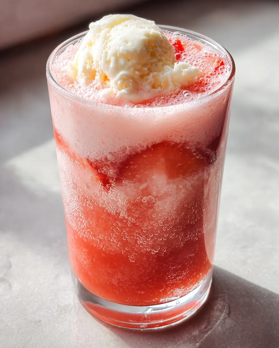 Sparkling Strawberry Float