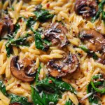 Spinach Mushroom Orzo