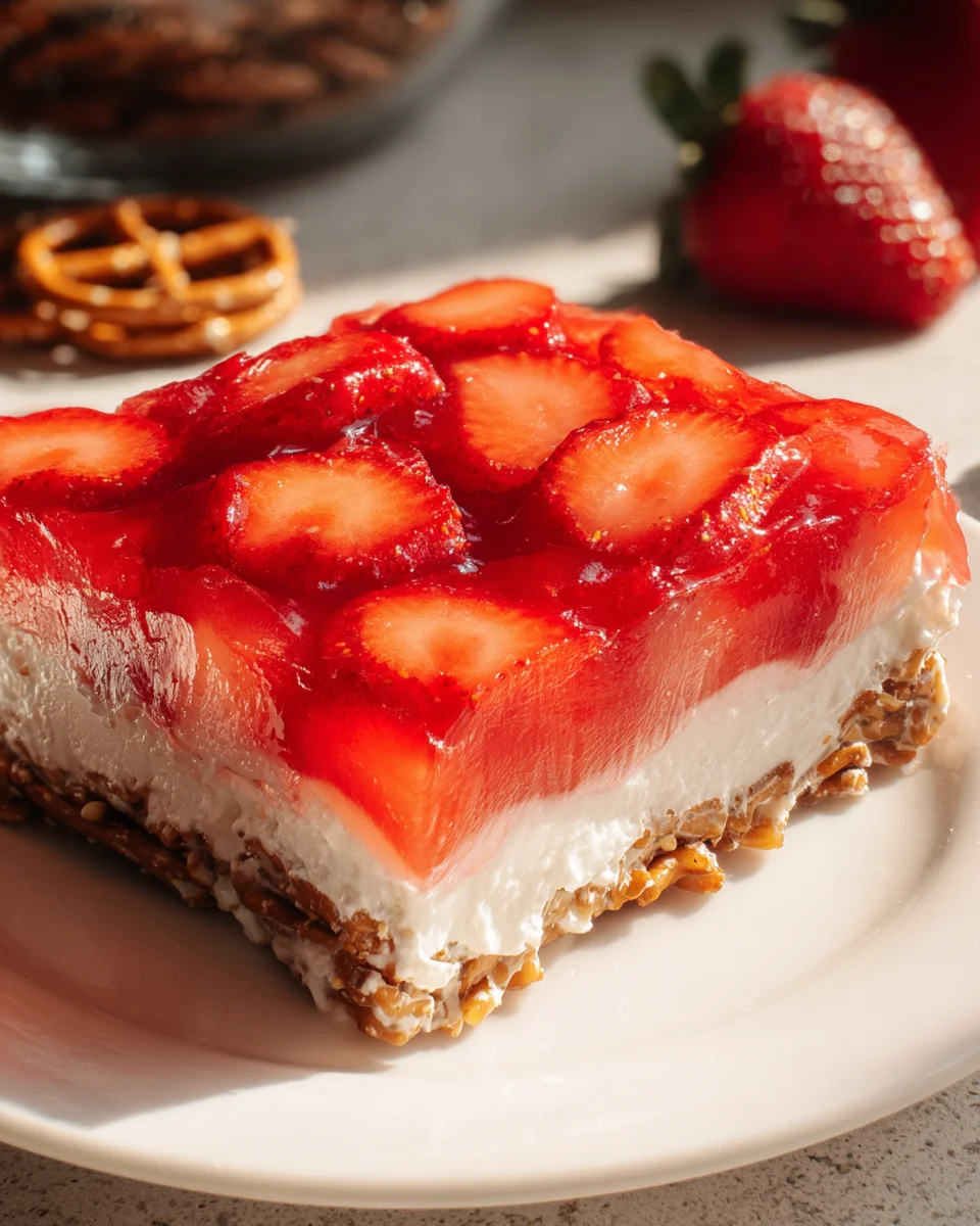Strawberry Pretzel Jello Salad