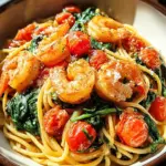 Tomato Spinach Shrimp Pasta