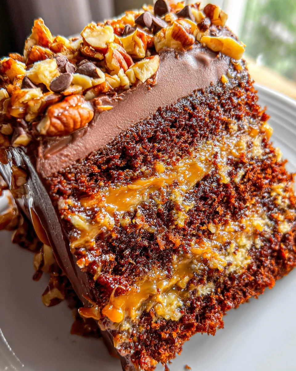 Turtle Caramel Cake