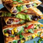 Vegan Quesadillas with Black Beans and Avocado
