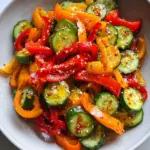 Viral TikTok Cucumber & Bell Pepper Salad