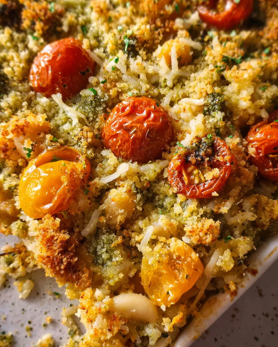 White Bean and Pesto Bake