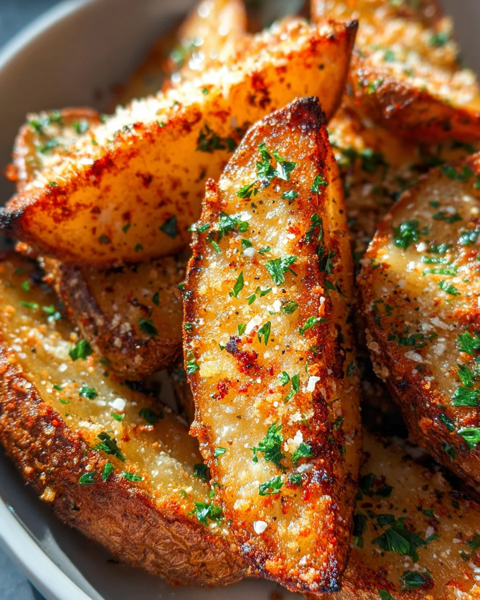 Baked Garlic Parmesan Potato Wedges