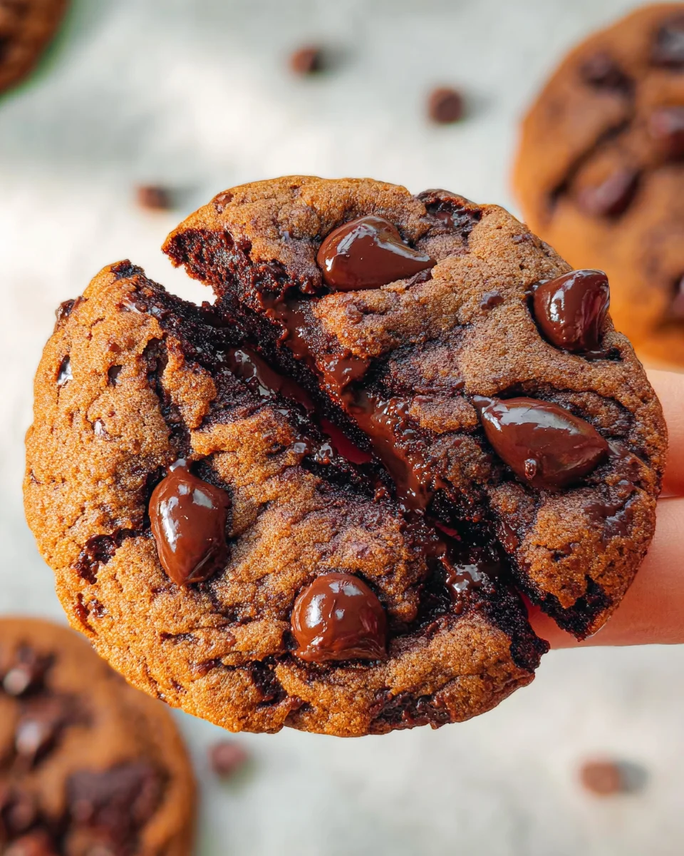 Bakery Style Double Chocolate Chip Cookies