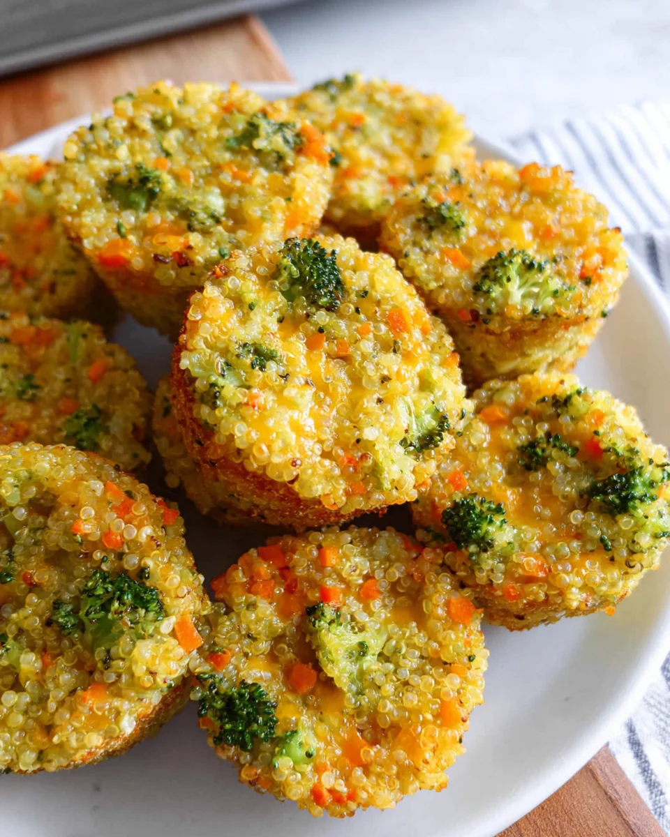 Cheesy Broccoli Quinoa Bites