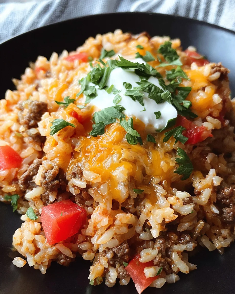 Cheesy Taco Rice Recipe