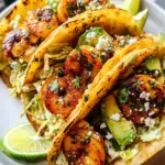 Cilantro Lime Shrimp Tacos with Creamy Slaw