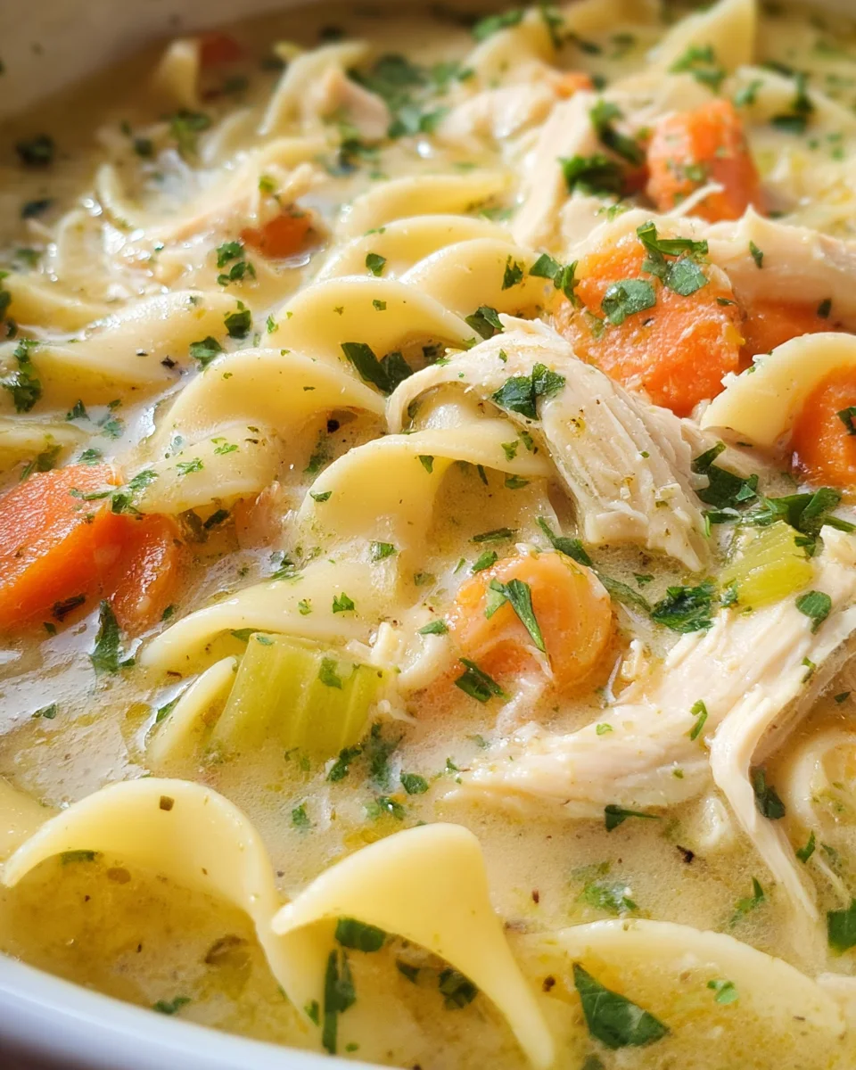 Creamy Chicken Noodle Soup Recipe