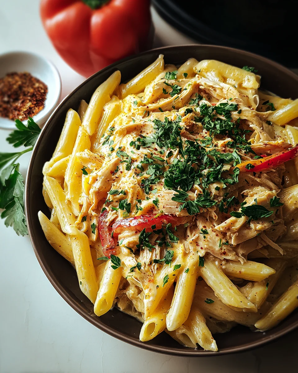 Crock Pot Creamy Cajun Chicken Pasta